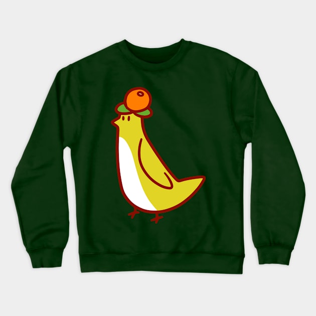 Yellow Orange Bird Crewneck Sweatshirt by saradaboru